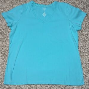 St. John's Bay Turquoise Essential Tee